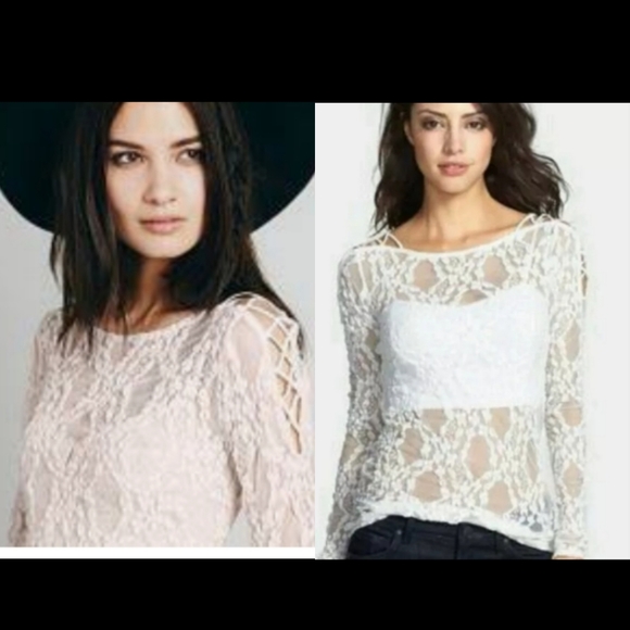 Free People Tops - Intimately Free People white lace top size small